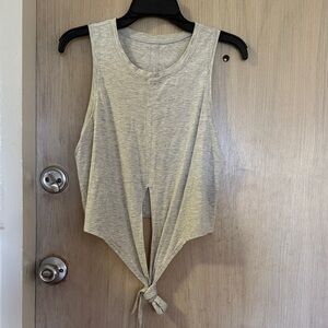 Lululemon Light Gray Tie-Front Tank Top
